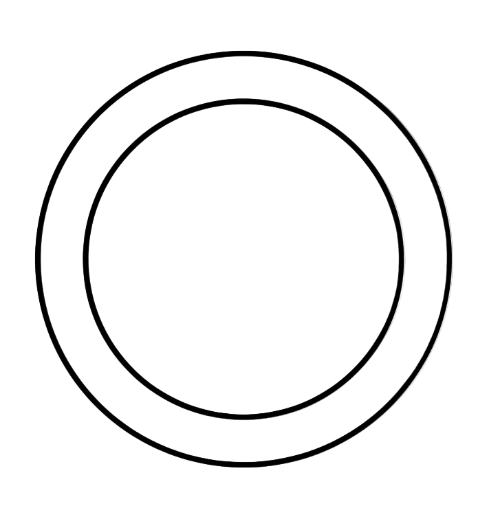 Black circle on a white background